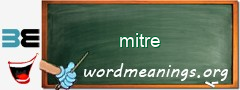 WordMeaning blackboard for mitre